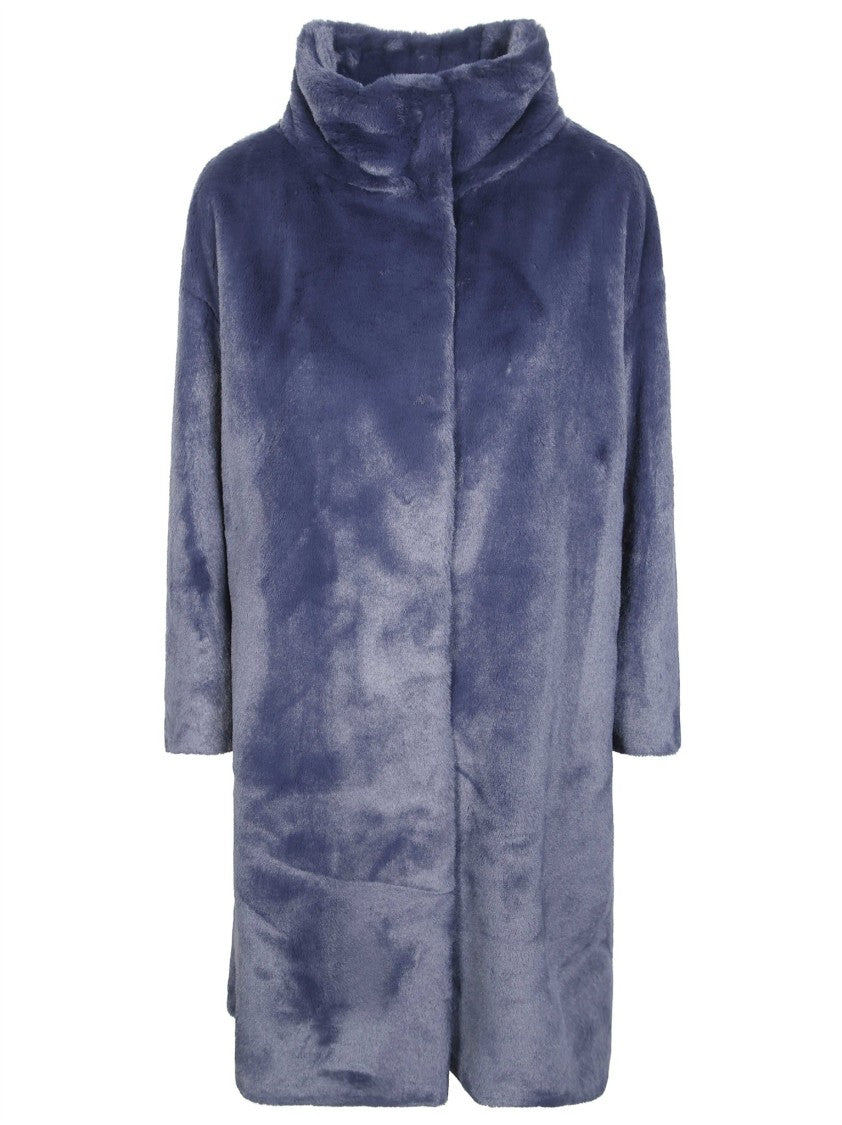 Herno Plush High Collar Long Coat
