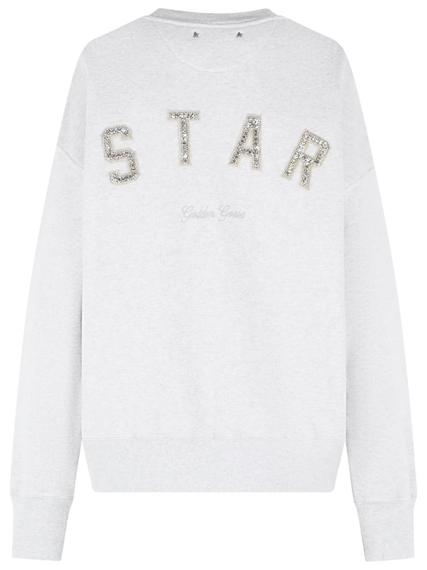 Golden Goose 'Star' Melange Grey Cotton Sweatshirt