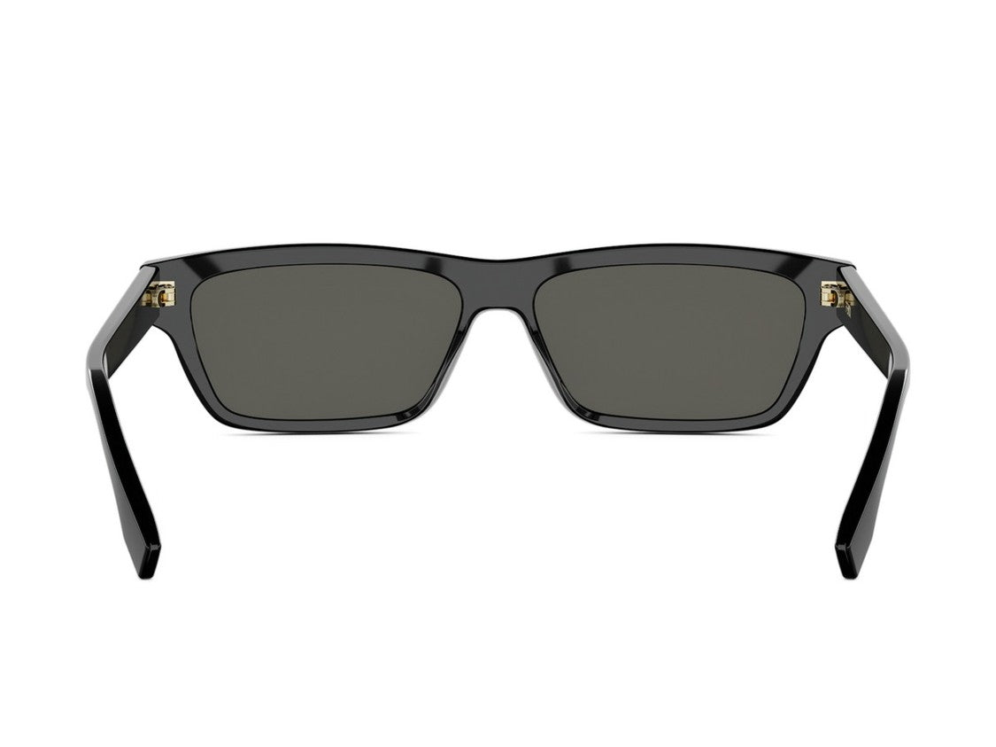 Fendi Black Fe40199i Bold Rectangular Acetate Sunglasses