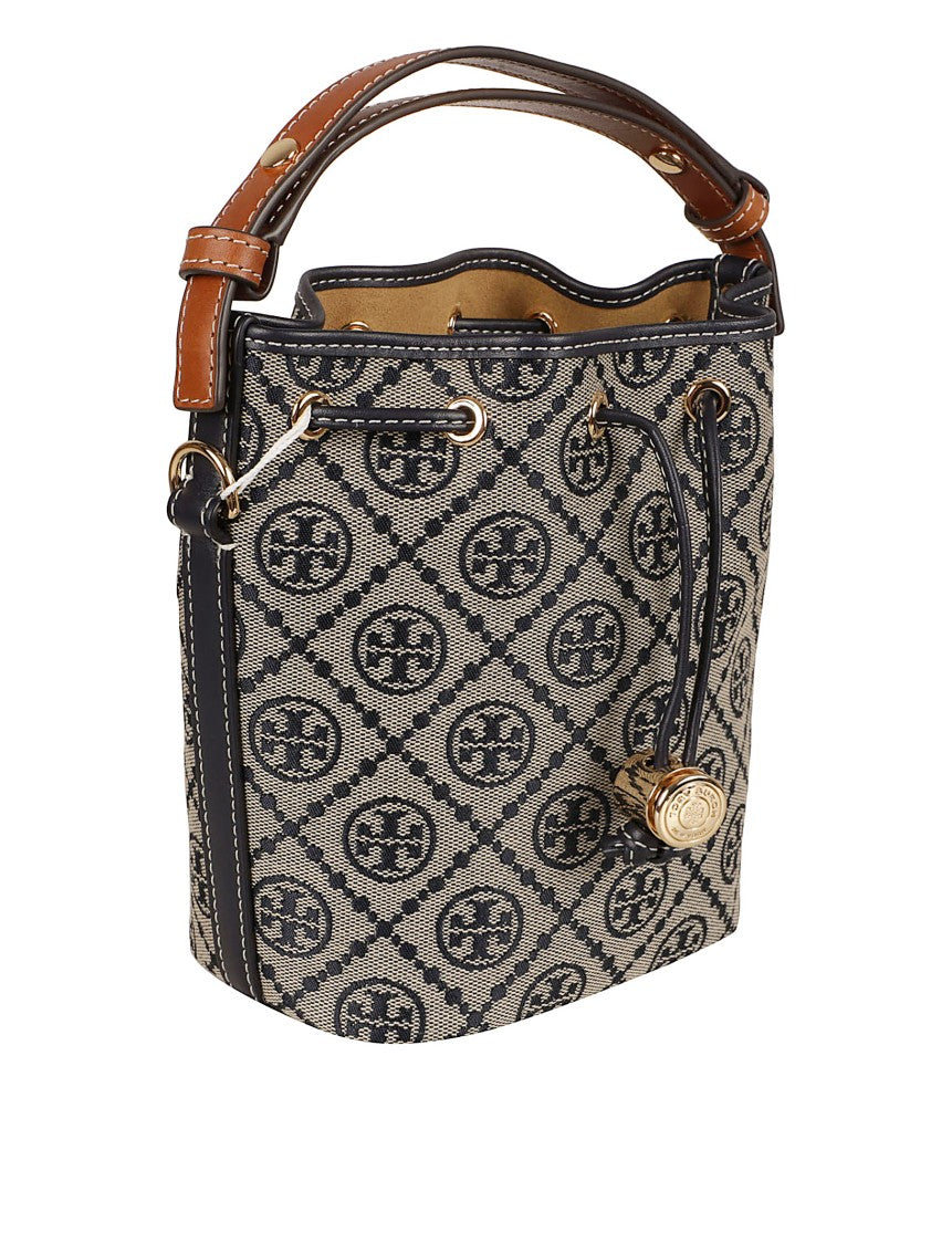 Tory Burch Structured Bucket Bag With Drawstring Closure