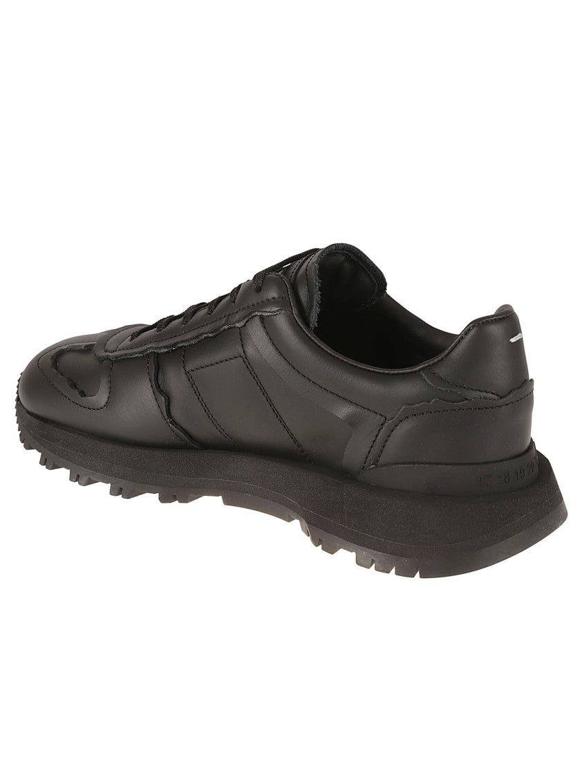 Maison Margiela Sporty Black Sneakers With Design