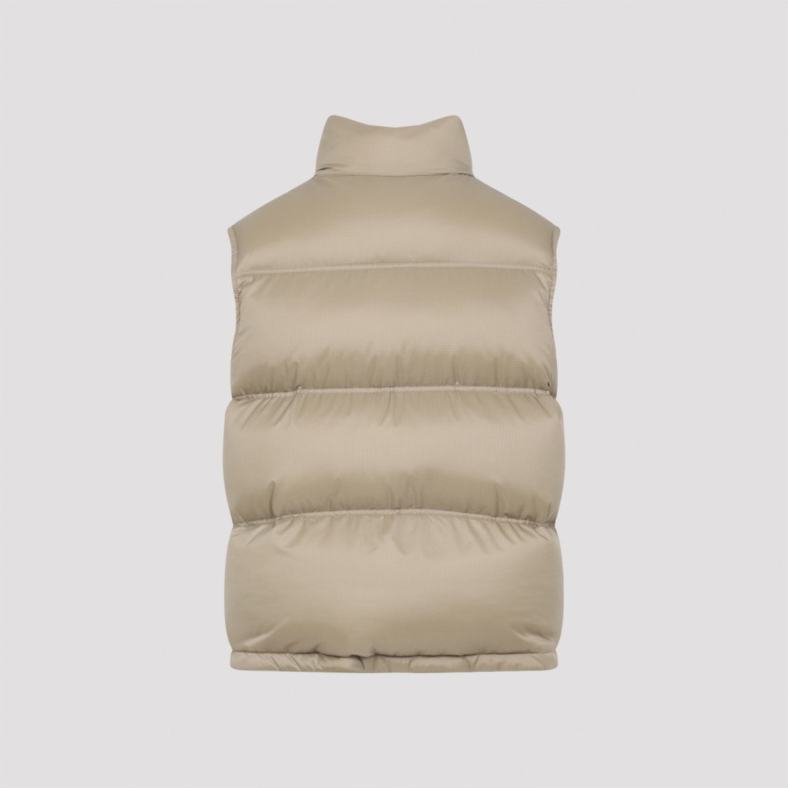 Celine Beige Quilted Polyamide Gilet With Stand Collar