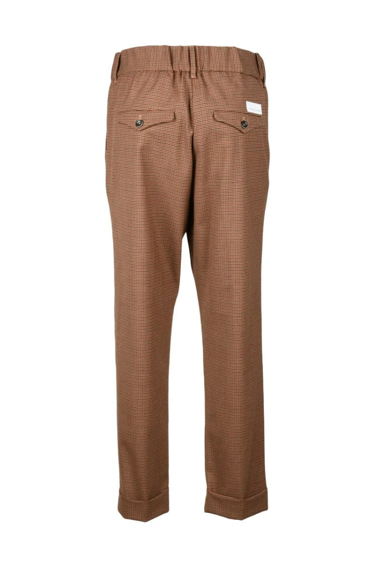 Nine In The Morning Brown Wool-Blend Chino Pants