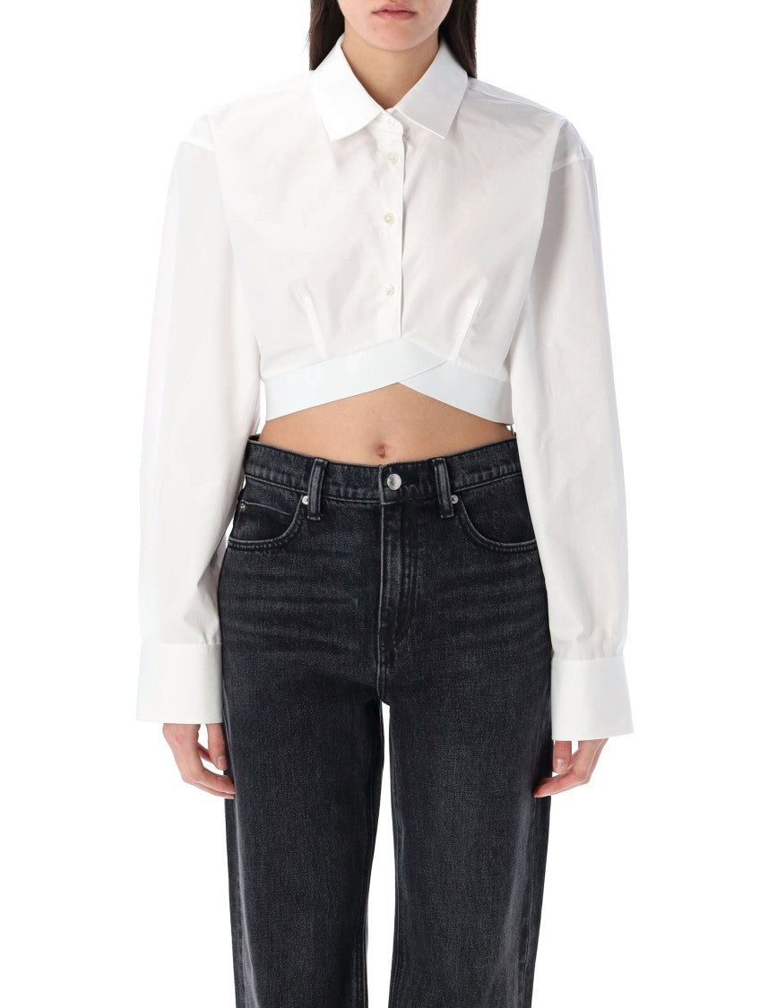 Alexander Wang Cropped Shirtcollar And Cross-Over Detail