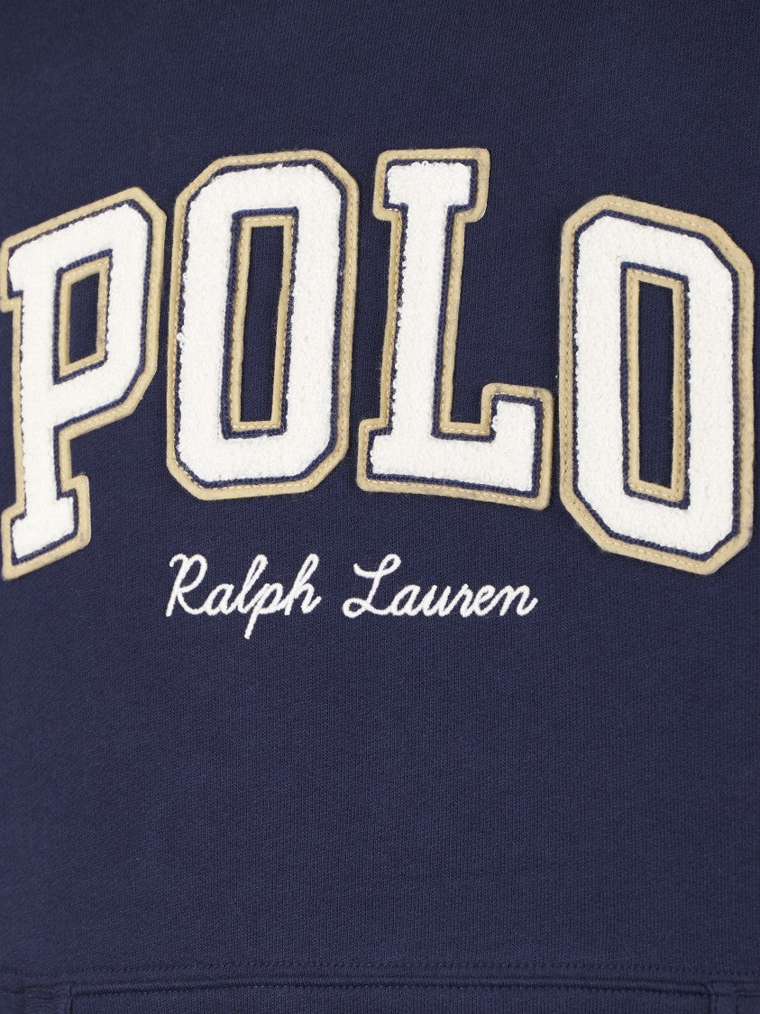 Polo Ralph Lauren Long Sleeve Hoodie With Kangaroo Pocket And Bold Embroidery
