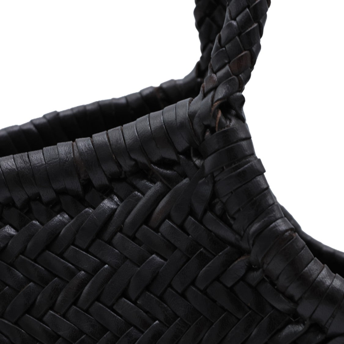 Dragon Diffusion Woven Black Tote Bag With Artisanal Detailing