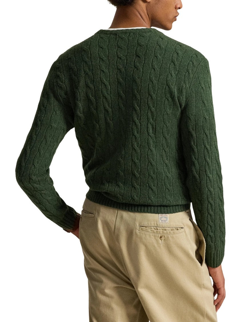 Polo Ralph Lauren Cable Knit Long Sleeve Pullover With Embroidered Logo