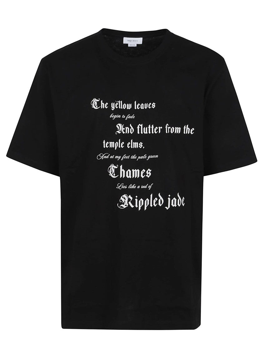 Alexander Mcqueen Black Cotton T-Shirt