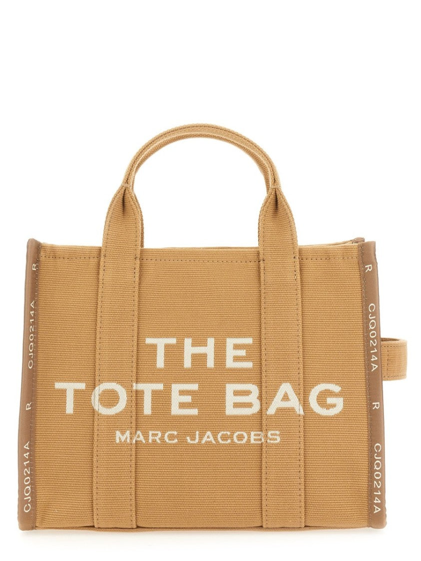 Marc Jacobs Brown Cotton Blend Medium Structured Tote Bag