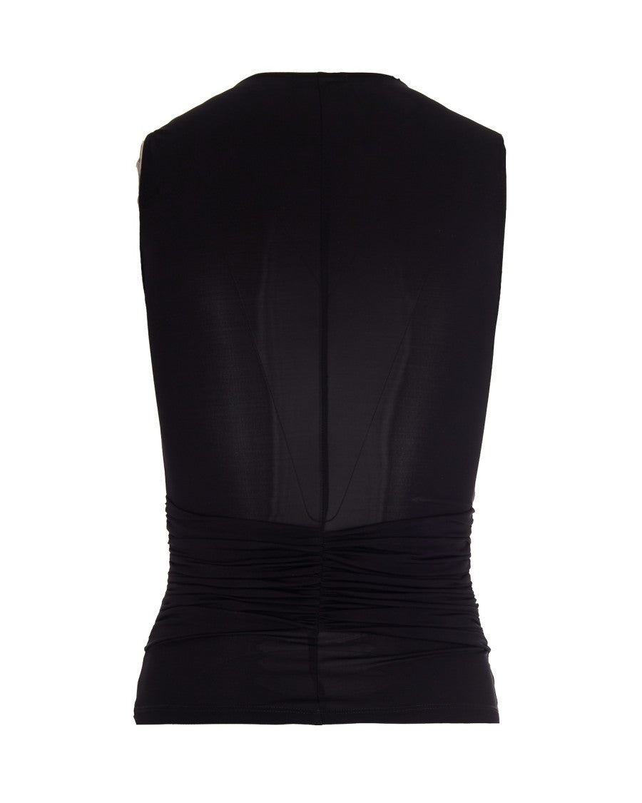 Elisabetta Franchi Jersey Top With Jewel Detail