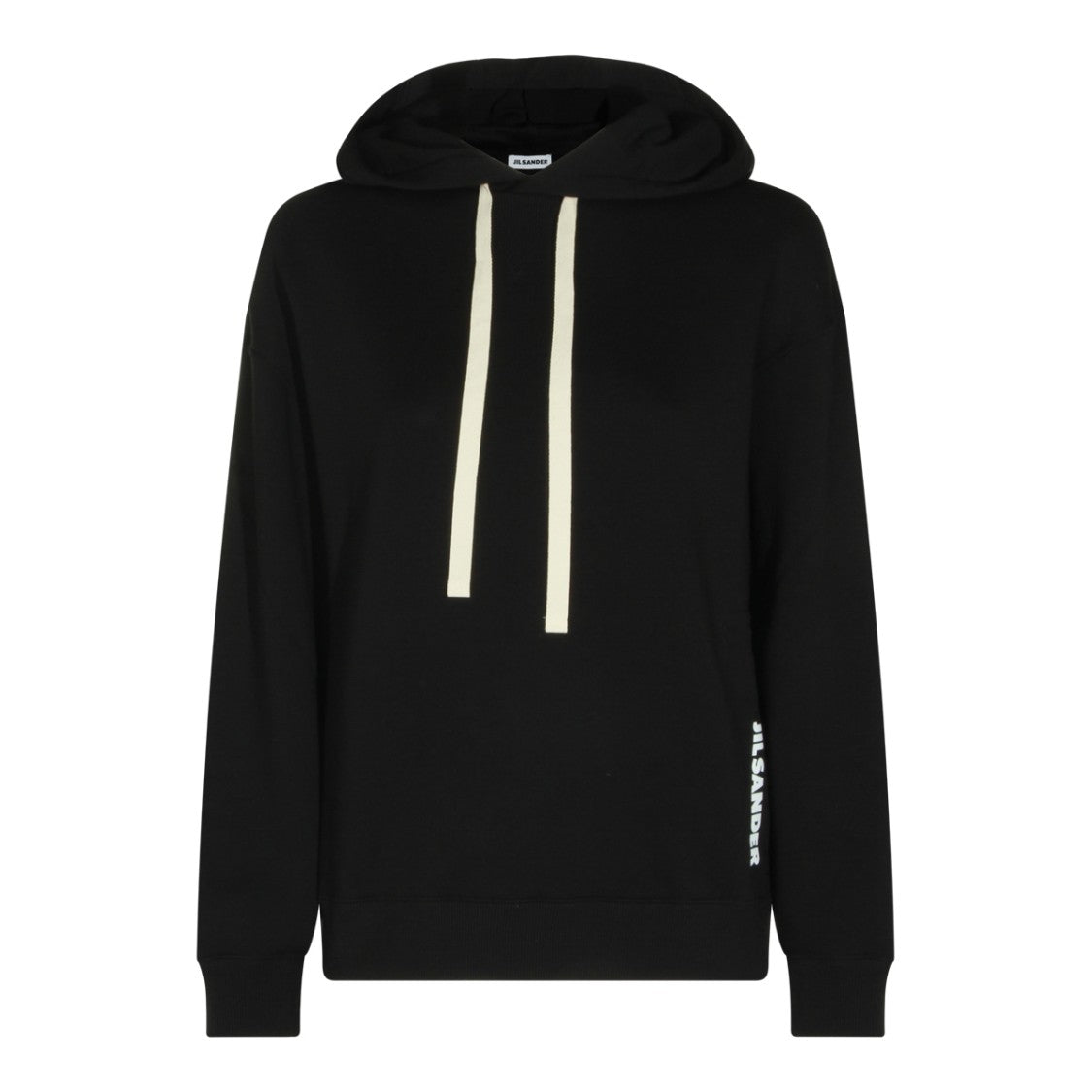 Jil Sander Cotton Sweatshirt With Contrasting Drawstrings And Minimalist Logo