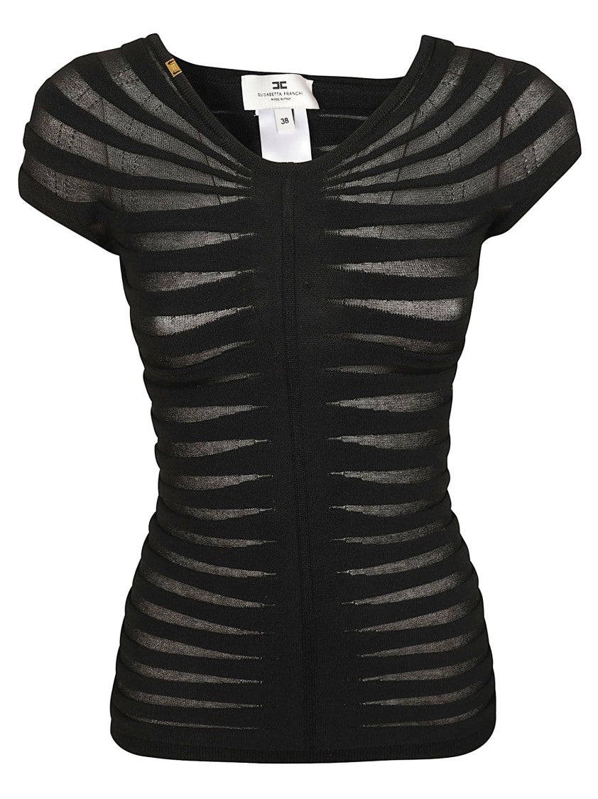 Elisabetta Franchi Knit Rayon Pattern Viscose Knit Top