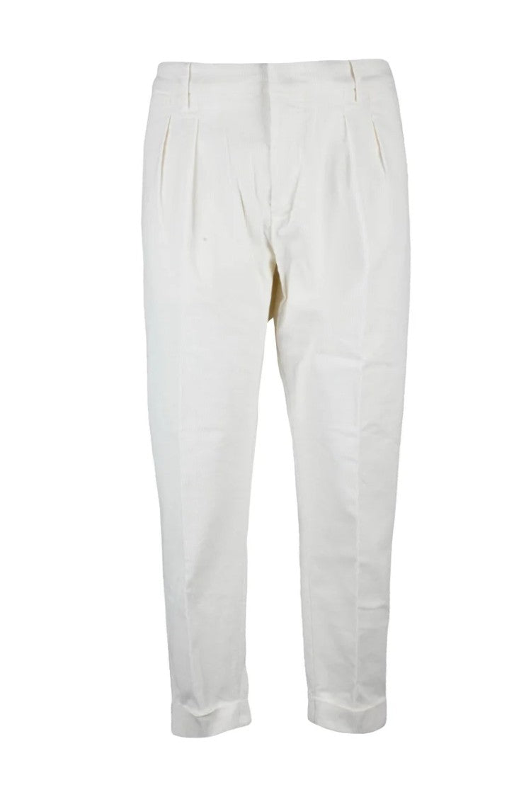 Dondup Oscar Velvet Trousers - White