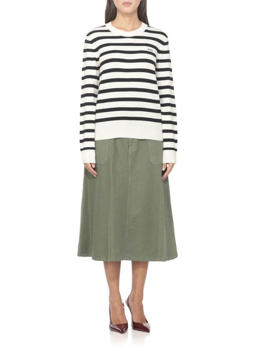 A.P.C. Striped Sweater With Logo