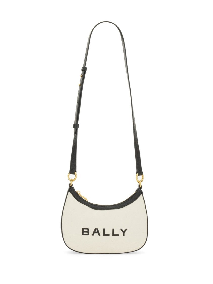 Bally Curved Logo Shoulder Bag With Adjustable Strap