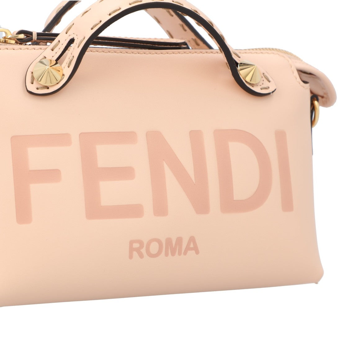 Fendi Structured Mini Handbag In Smooth Calfskin With Gold-Tone Hardware