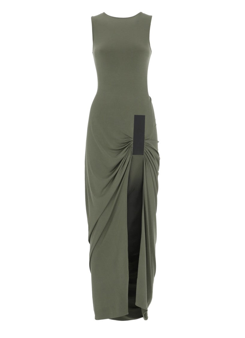 Coperni Suspended Maxi Dress With Contrasting Fabric Inserts