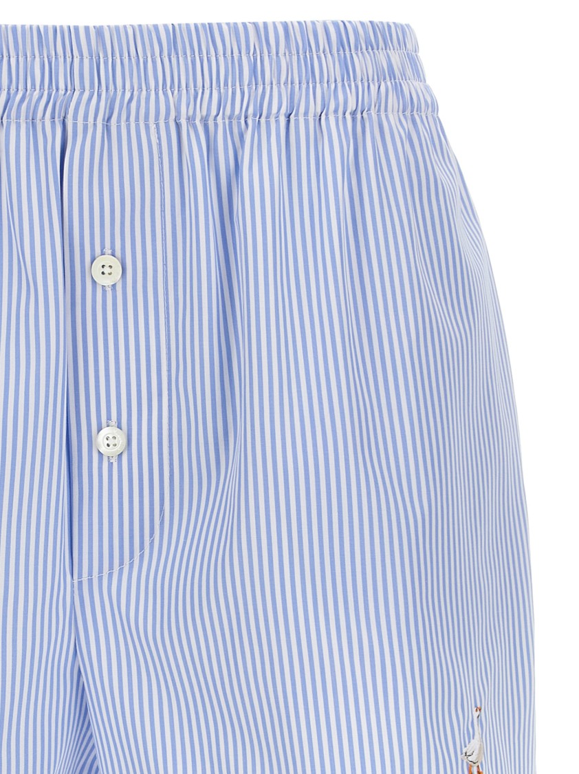 Moschino Striped Cotton Poplin Boxer Shorts