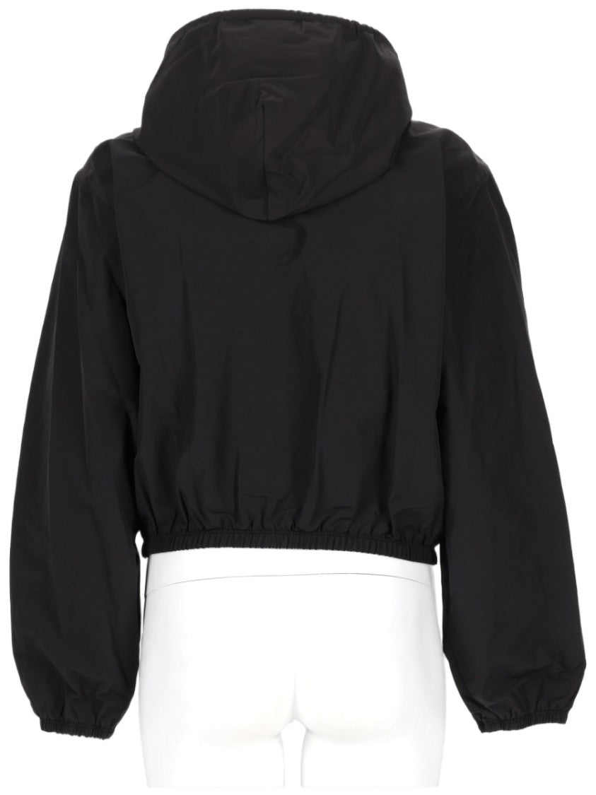 Alexander Wang Cropped Drawstring Hooded Jacket
