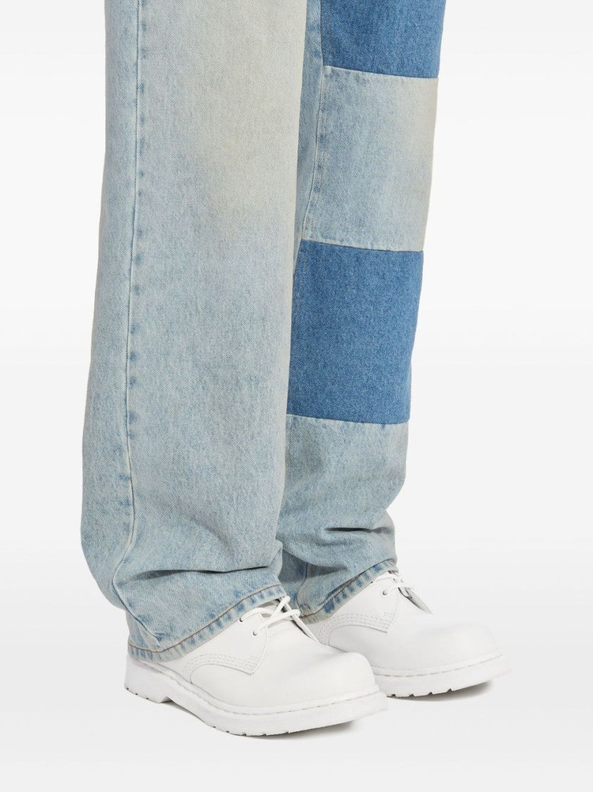 Dr. Martens X Mm6 By Maison Margiela Front Lace-Up White Boots With Signature Details