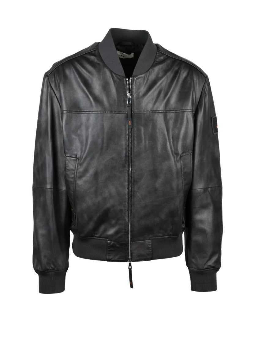 Dekker Ourgan Leather Jacket With Zip Closure And Lined Interior