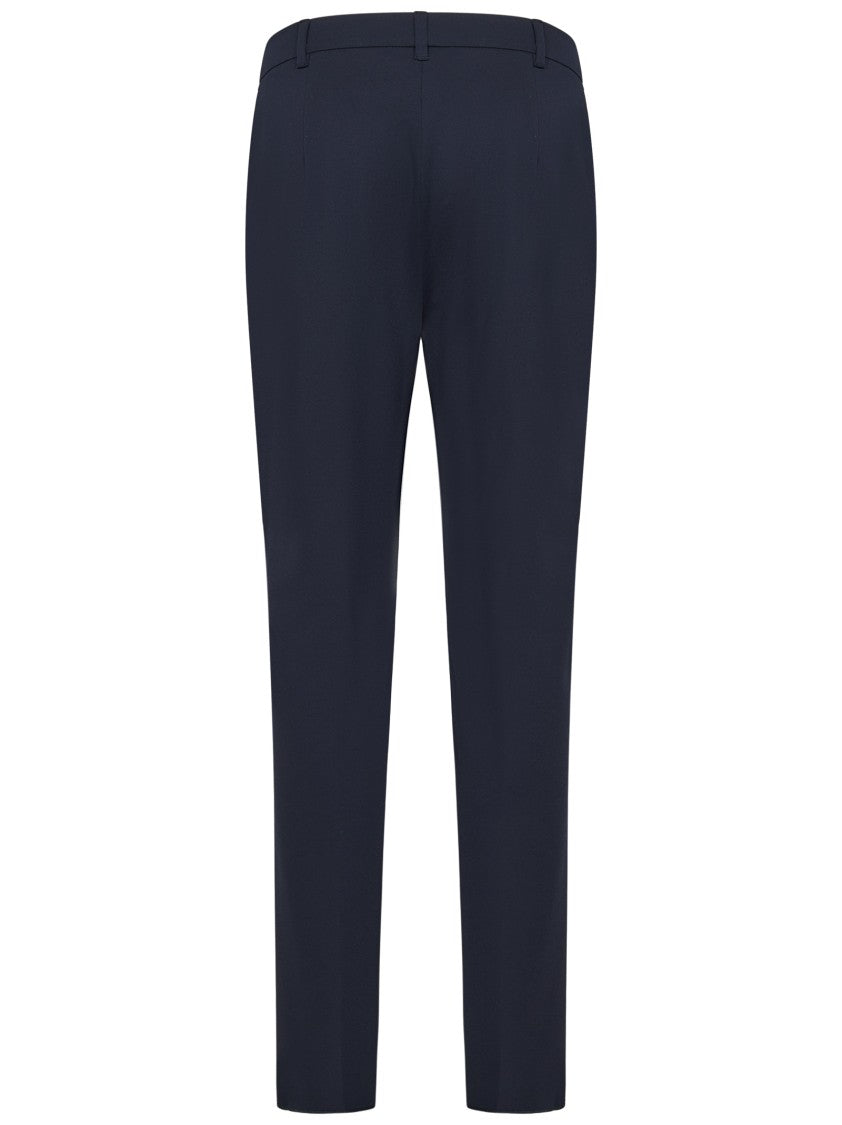 Max Mara Slim Fit Tailored Blue Trousers