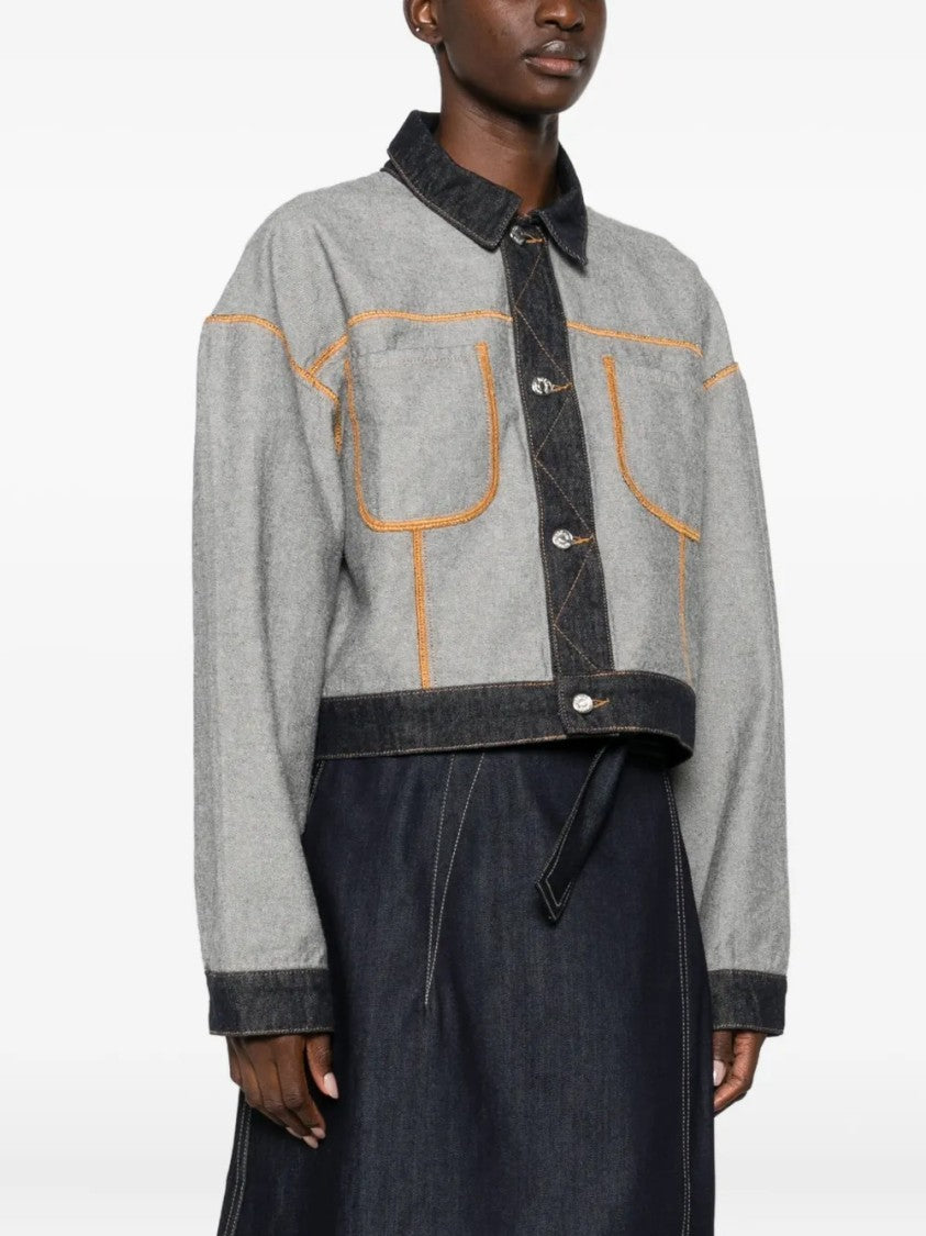 Moschino Tailored Structured Shoulders Button-Down Jacket