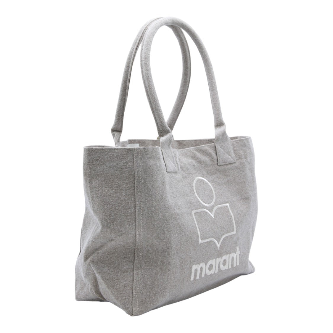 Isabel Marant Spacious Tote Bag In Soft Beige With Embroidered Logo