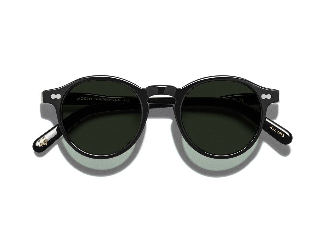 Moscot Green Or-Mil-S Round Acetate Sunglasses