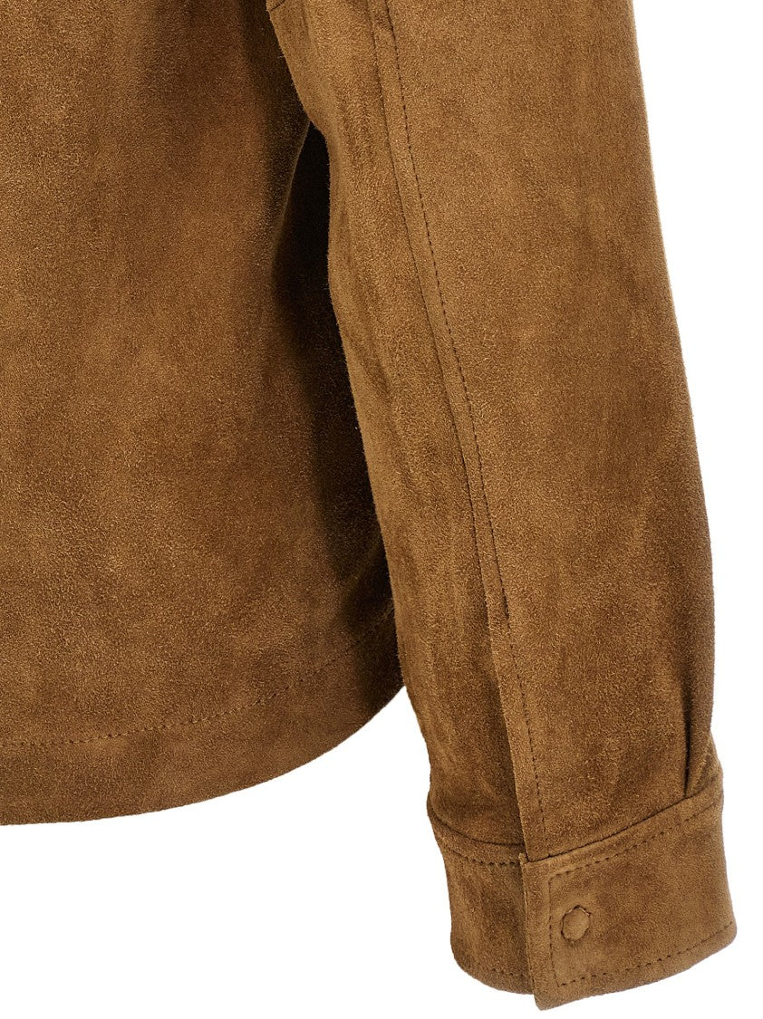 Giorgio Brato Vegetable-Tanned Suede Jacket With Classic Collar