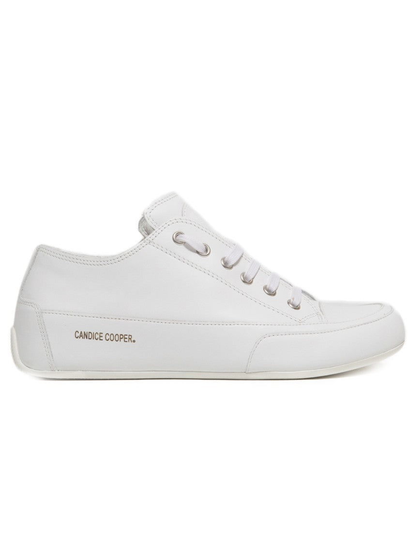 Candice Cooper White Nappa Leather Sneakers