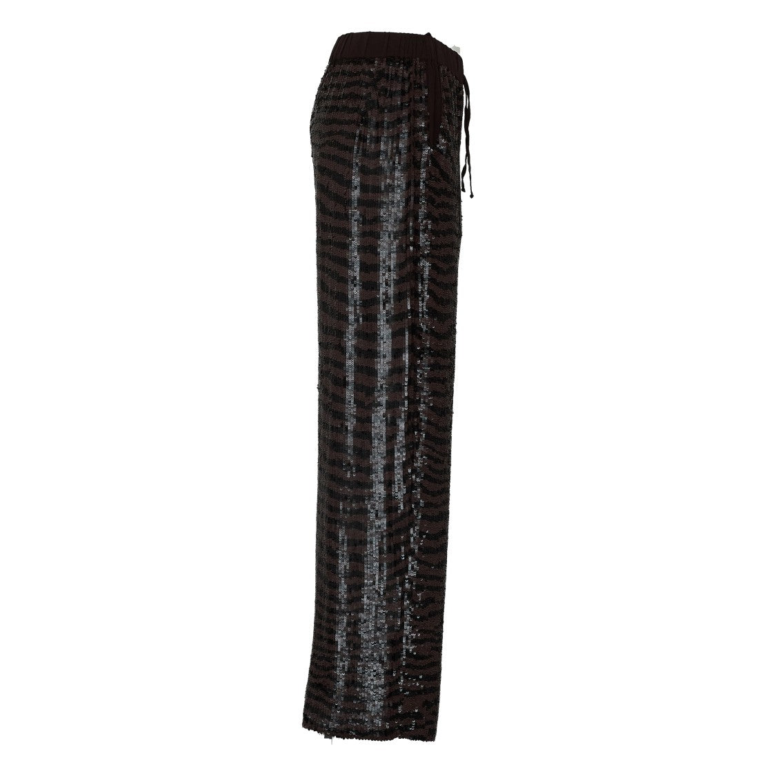 Parosh Zebra Full Sequin Overlay Drawstring Pants