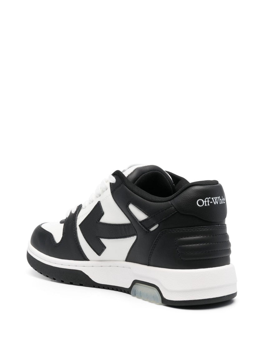 Off-White Low-Top Leather Sneakers With Distinctive Arrow Detailing