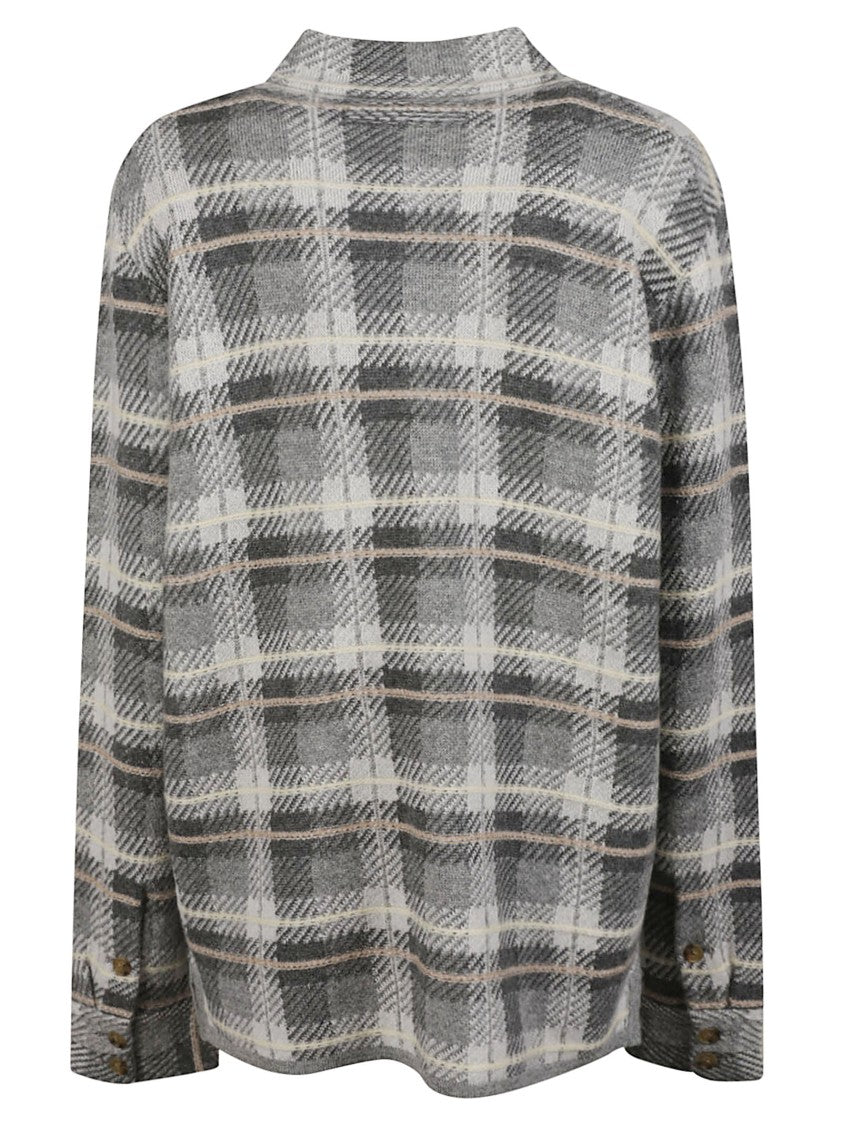 Guest In Residence Plaid Button-Down Cashmere Shirt