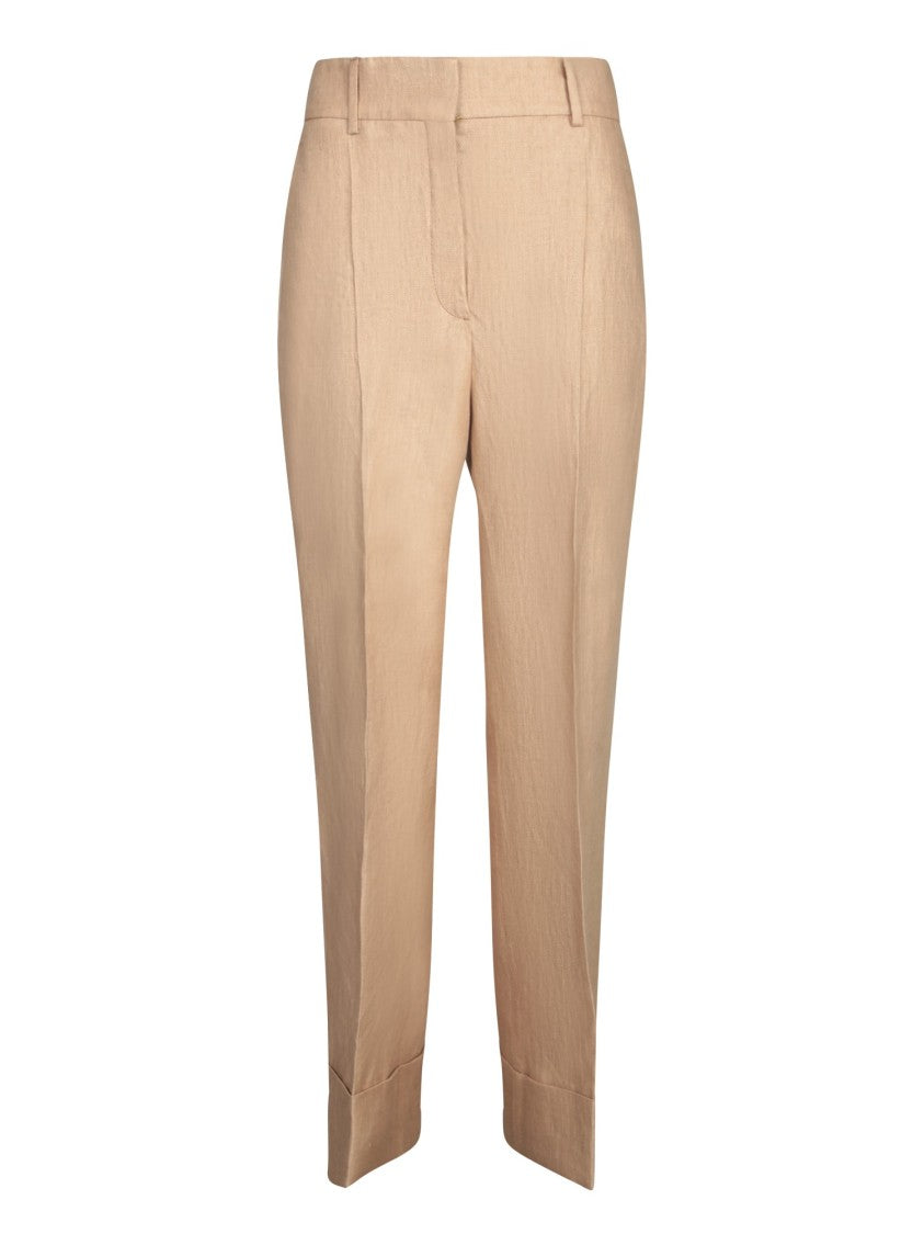Incotex Softly Structured Beige Tailored Trousers