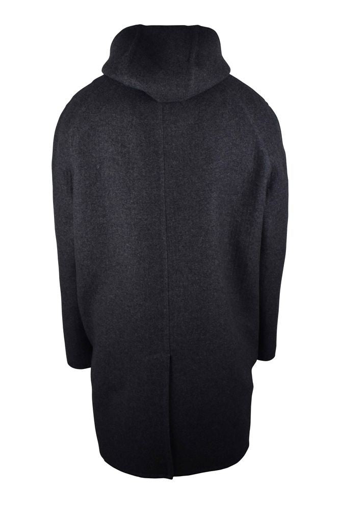 Givenchy Hooded Wool-Silk-Cashmere Blend Coat With Ribbed Details