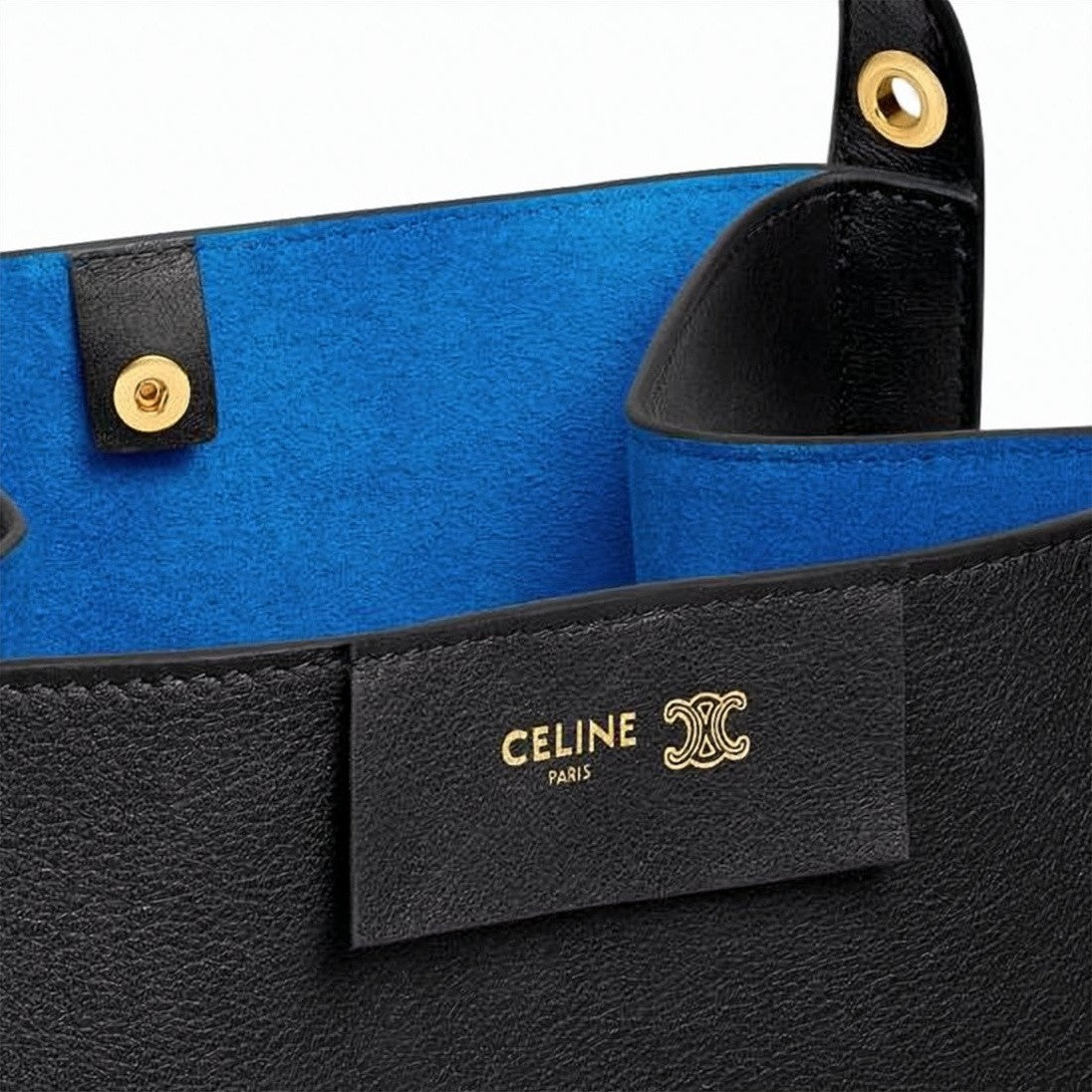 Celine Trapezoidal Tote Bag In Smooth Calf Leather With Suede Lining