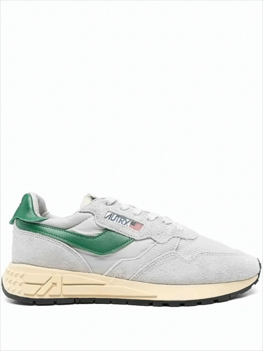 Autry Low-Top Light Grey Sneakers With Retro Accents
