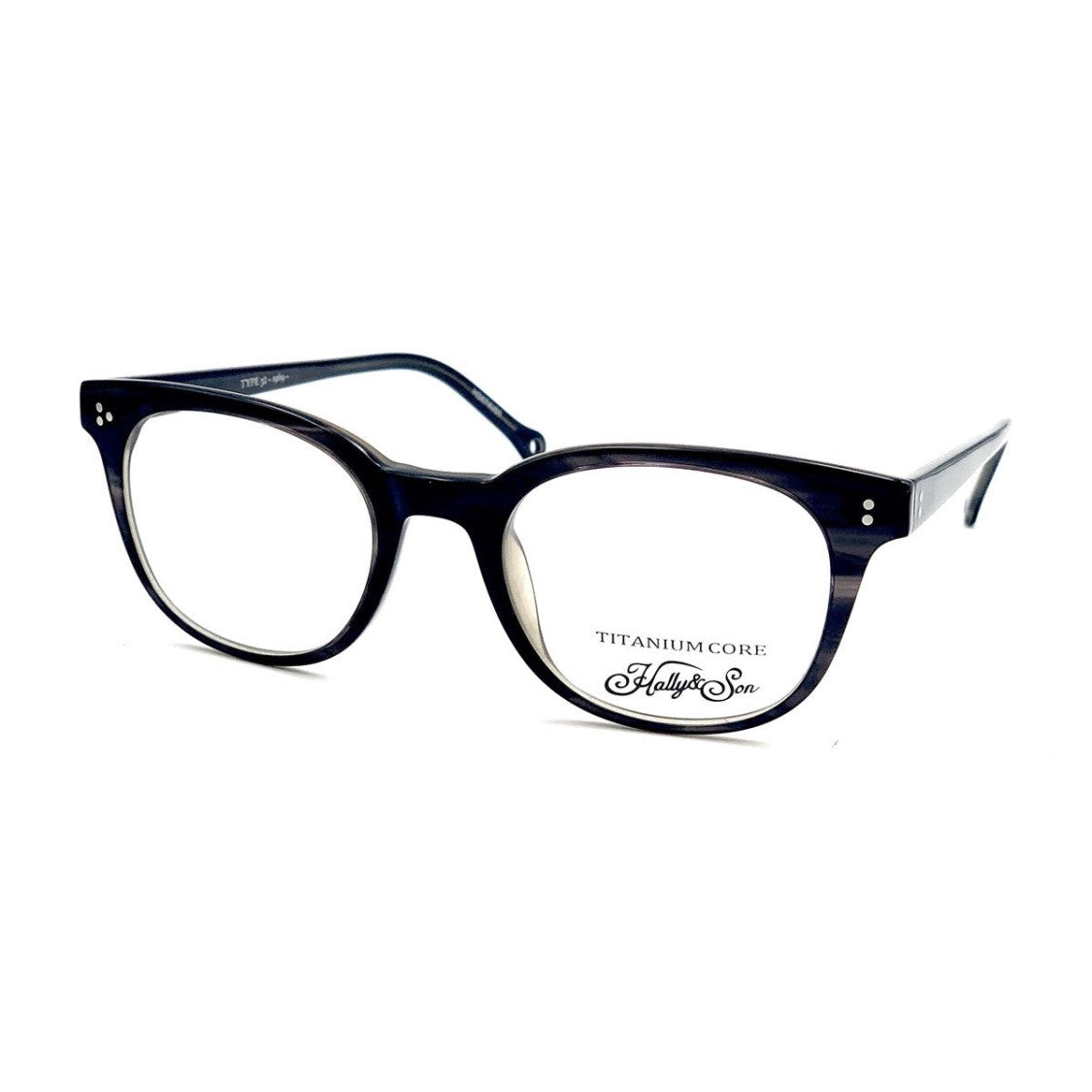 Hally & Son Black Hs674 Celluloid Rounded Sunglasses