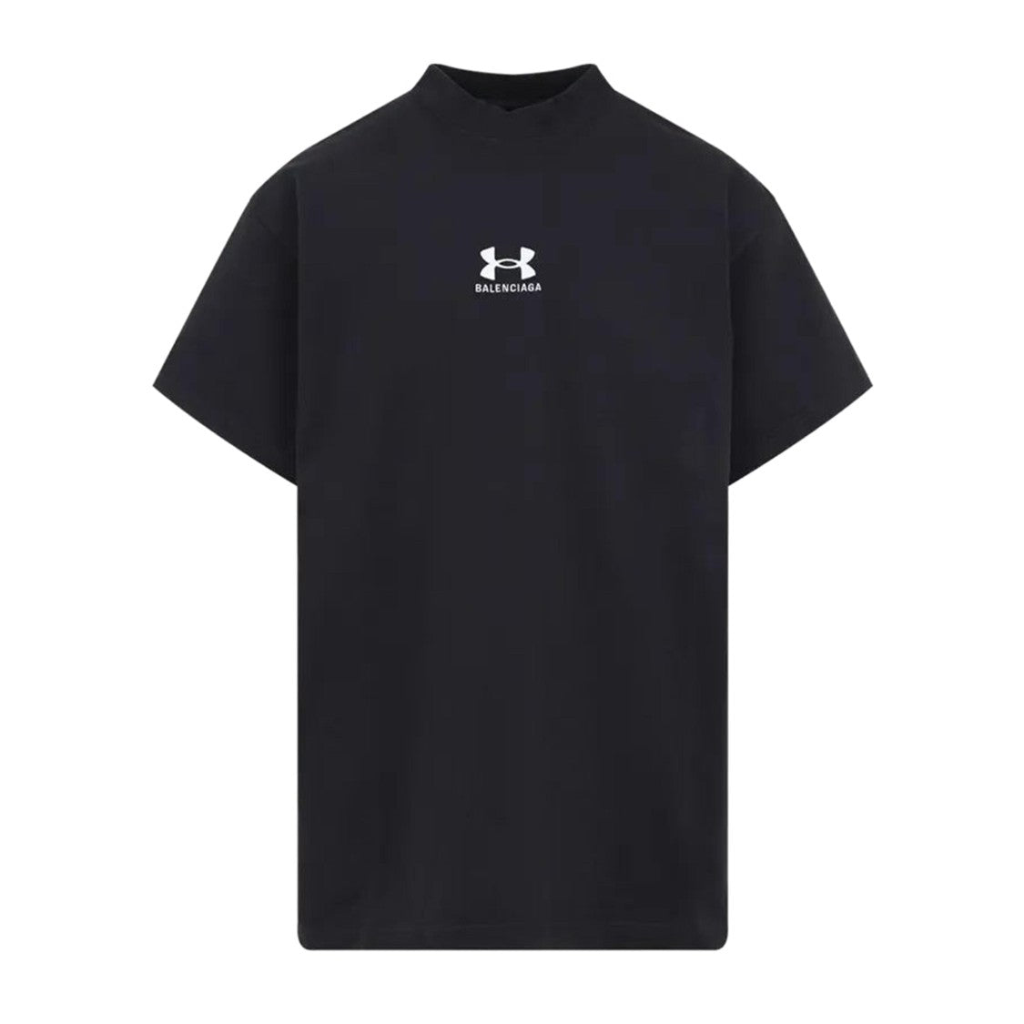 Balenciaga Ua Oversized T-Shirt With High Neckline And Subtle Logo