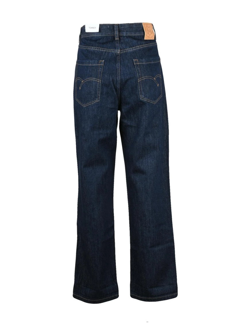 Marella Blue Straight-Leg Cotton Jeans