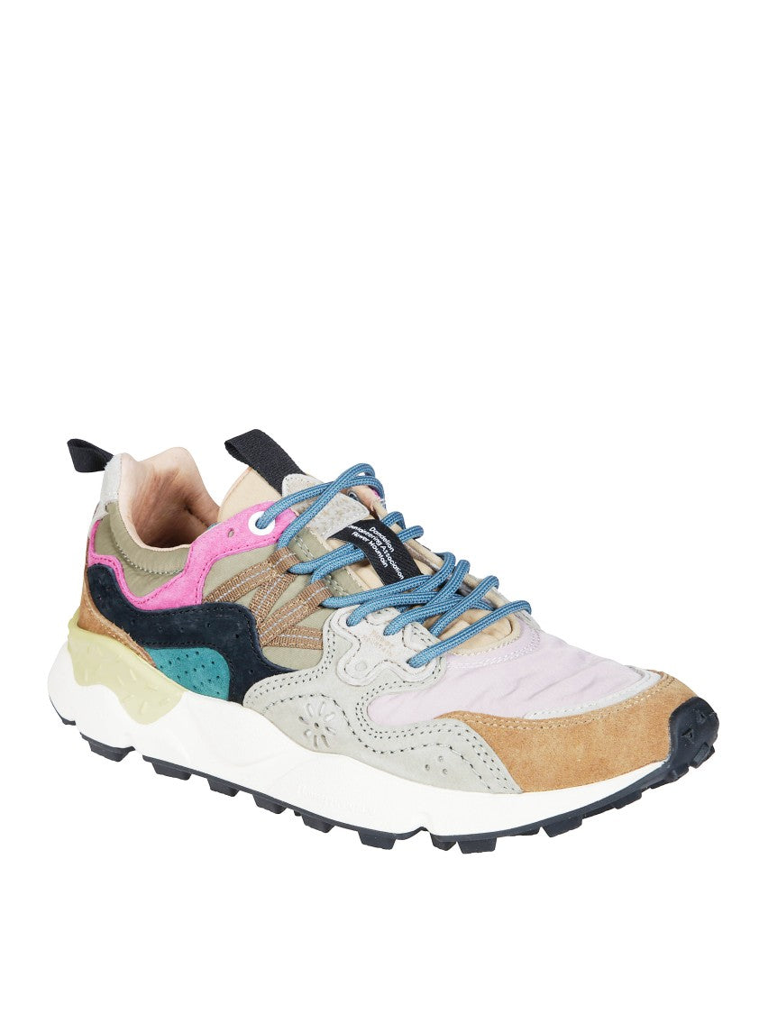 Flower Mountain Yamano 3 Suede-Blend Low-Top Colorful Accents Sneakers