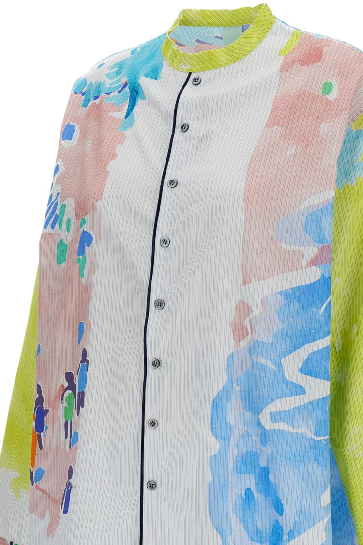 Rohka Watercolor-Printed Oversized Shirt