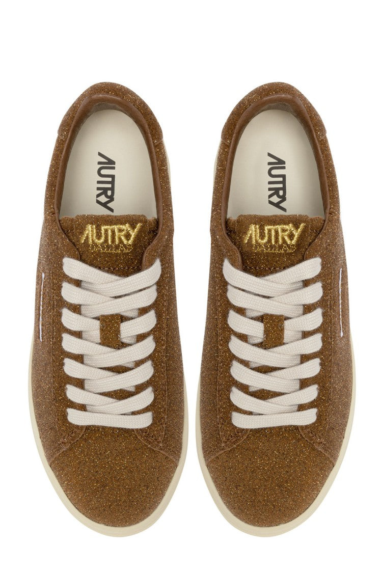 Autry Brown Dallas Rhinestone Sneakers