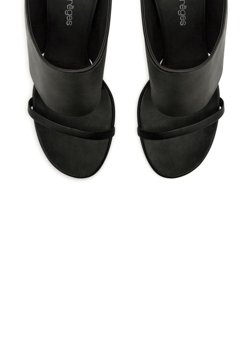 Courrèges Structured Black Sandals