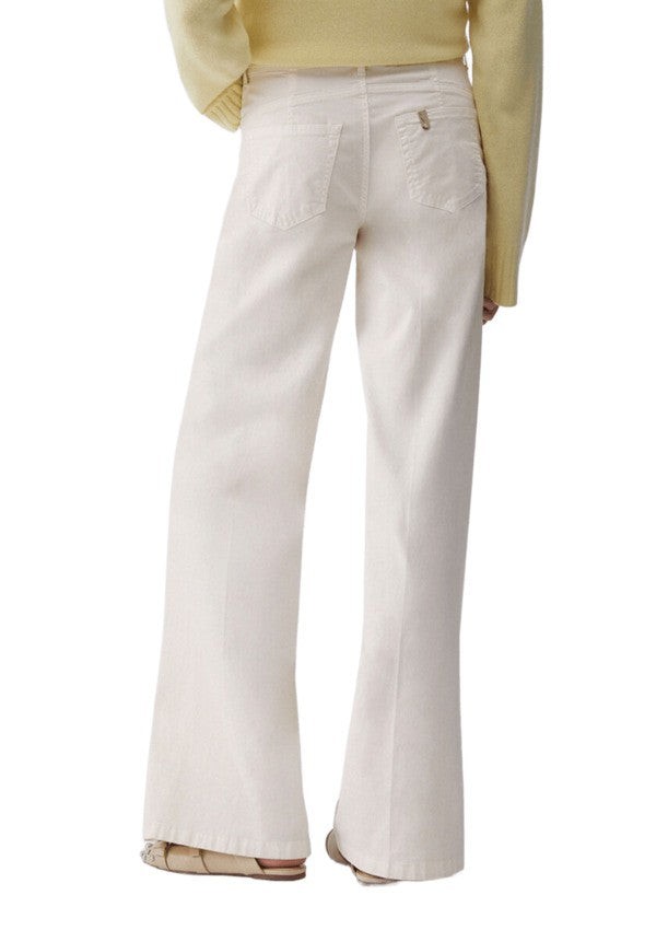 Liu Jo High-Waisted Stretch Cotton Satin Pants