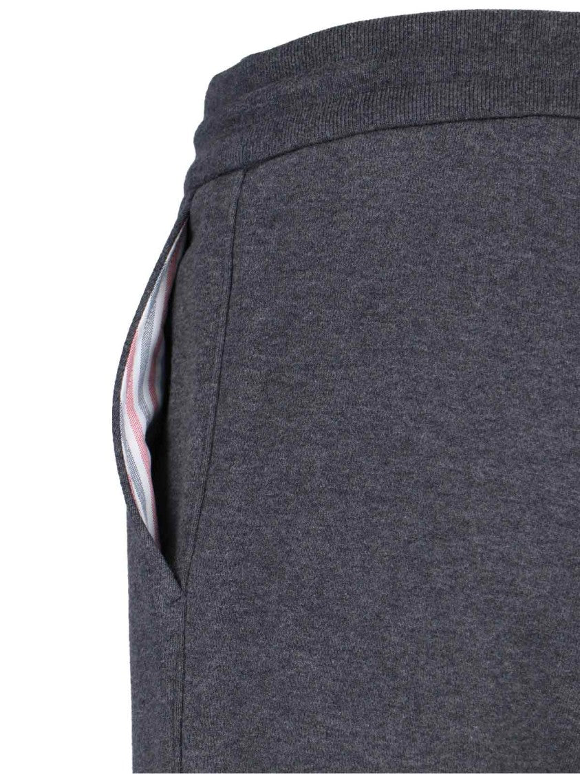 Thom Browne "Loopback 4-Bar" Sweatpants – Dark Grey