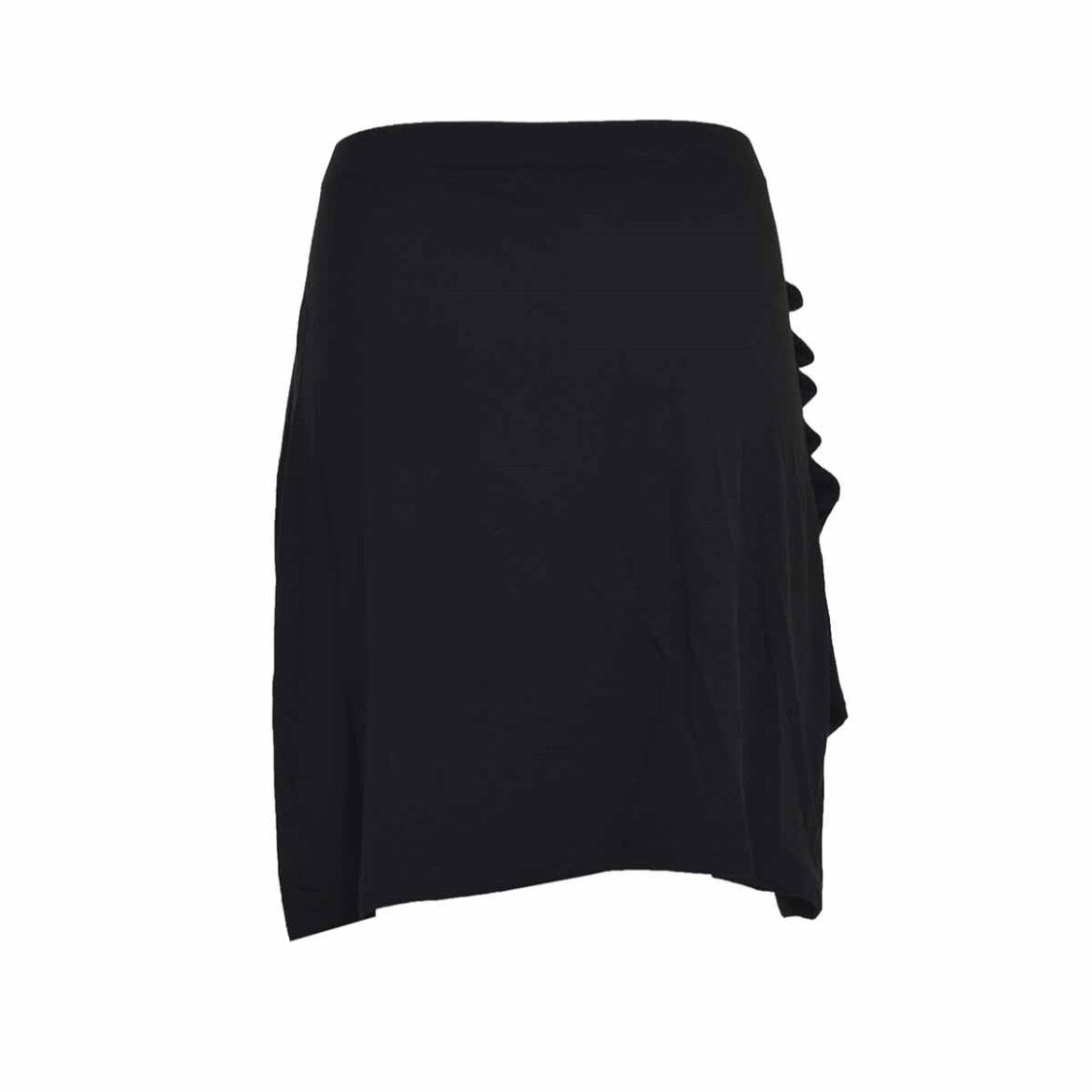 Rabanne Black Viscose Mini Skirt With Buttons