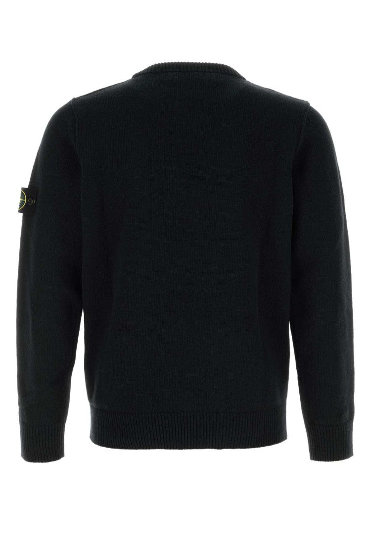 Stone Island Black Wool Blend Sweater