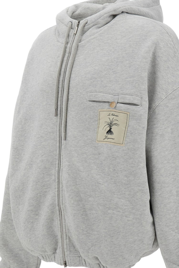 Jacquemus Grey Le Hoodie Torneo Fleece Hoodie